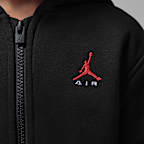 Conjunto de sudadera con gorro de 2 piezas de cierre completo infantil Jordan Brooklyn Fleece