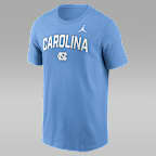 North Carolina Primetime Arch Stack Men's Jordan Brand College T-Shirt - Light Blue