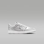 Jordan 1 Retro Low 'Silver' Younger Kids' Shoes