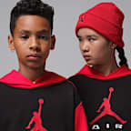 Sudadera con gorro sin cierre Jordan Air para niños talla grande
