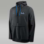 Chamarra universitaria marca Jordan con gorro de medio cierre para hombre UCLA Sideline Anorak