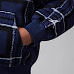 Sudadera con gorro sin cierre con estampado a cuadros para niños talla pequeña Jordan Brooklyn Essentials