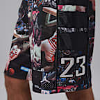 조던 플라이트 남성 프린트 캣 스크래치 쇼츠