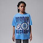 PlayeraAJ11 University Blue Retro GOAT para niños talla grande Jordan