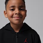 Jordan Brooklyn Fleece hosszú cipzáras, kapucnis pulóverekből álló háromrészes szett kisgyerekeknek