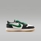 Tenis para niños grandes Air Jordan 1 Retro Low OG "Phantom and Pine Green"