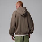 Sweat à capuche oversize à zip en tissu Fleece Jordan Brooklyn pour homme