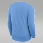 Playera de manga larga universitaria marca Jordan Dri-FIT para hombre North Carolina Sideline Coach