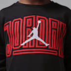 Jordan Conjunto de camiseta de manga larga y pantalón de tejido Fleece Jumpman - Infantil