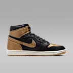 Air Jordan 1 Retro High OG 'Black and Gold' Men's Shoes