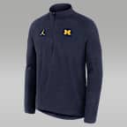 Michigan Stride Men's Jordan Brand Dri-FIT College 1/2-Zip Long-Sleeve Top