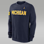 Michigan Sideline Club Men's Jordan Brand College Pullover Crew