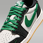 Tenis para niños grandes Air Jordan 1 Retro Low OG "Phantom and Pine Green"