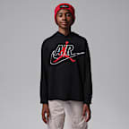 ジョーダン ジュニア Jumpman Air フーデッド ロングスリーブ Tシャツ