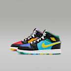 Air Jordan 1 Mid Sneaker School Older Kids' Shoes