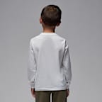 Playera de manga larga Jumpman Drip para niños talla pequeña Jordan
