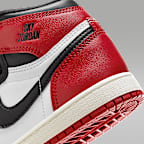 Jordan 1 Retro High OG "Black Toe"-sko til mindre børn