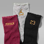 Chaussettes mi-mollet à bord festonné Jordan pour enfant (3 paires)