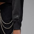 Kort Jordan Flight Fleece-hættetrøje med satinforing til kvinder