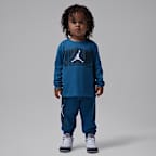 Conjunto de calças de lã cardada e camisola de manga comprida Jordan Jumpman para bebé