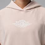 Hoodie de manga curta em tecido moletão Jordan Flight Fleece para mulher