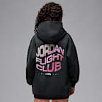 Sudadera con gorro sin cierre de satén oversized para niños talla grande Jordan Jumpman Club