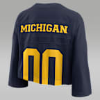 Michigan Jersey Women's Jordan Brand Dri-FIT College Cropped Top