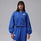 Jordan Brooklyn Space Jam Fleece 女款全長式拉鍊短版連帽上衣