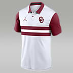 Oklahoma Sooners Primetime Campus Vapor Men's Jordan Dri-FIT College Polo - White