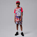 Jordan Dri-FIT Big Kids' MJ Printed Sport Diamond Shorts
