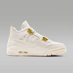 Air Jordan 4 Retro 'White & Gold' Women's Shoes