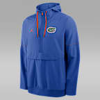 Chamarra universitaria marca Jordan con gorro de medio cierre para hombre Florida Sideline Anorak