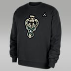 Milwaukee Bucks Statement Essentials Men's Jordan NBA Fleece Crew-Neck Sweatshirt