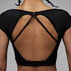 ジョーダン スポーツ ウィメンズ ショートスリーブ ニット クロップ トップ