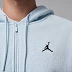 Jordan Brooklyn Fleece Bol Kesimli Tam Boy Fermuarlı Erkek Kapüşonlu Üstü