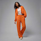 Sudadera con gorro cropped con forro de satén para mujer Jordan Flight Fleece