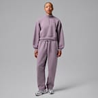 Playera cropped con cierre de 1/4 para mujer Jordan Brooklyn