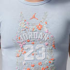 Playera de tela de punto floral para niños talla grande Jordan