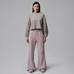 조던 플라이트 플리스 여성 모드 크롭 크루넥 스웻셔츠