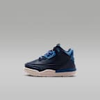 Jordan 3 Retro "Sport Renaissance" Baby/Toddler Shoes - Obsidian/Track Red/Chalk/Chalk