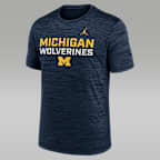Michigan Campus Center Stack Velocity Men's Nike Dri-FIT College T-Shirt - Navy