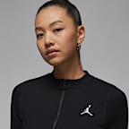 조던 여성 하프집 긴팔 니트 드레스