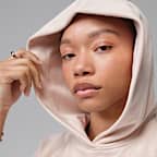 Hoodie de manga curta em tecido moletão Jordan Flight Fleece para mulher