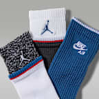 Calcetas retro AJ3 Jordan para niños (3 pares)