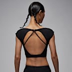 ジョーダン スポーツ ウィメンズ ショートスリーブ ニット クロップ トップ