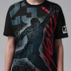 Playera Jumpman Stencil Splatter para niños talla grande Jordan