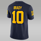 Jersey universitario Jordan Dri-FIT Game para hombre Tom Brady Michigan