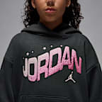 Sudadera con gorro sin cierre de satén oversized para niños talla grande Jordan Jumpman Club