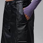 Jordan Flight Women's Faux-Leather Baggy Pants