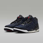 Air Jordan 3 x Levi's® "Indigo and Gym Red" Men's Shoes
